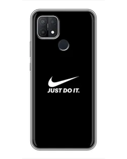 Чехол для OPPO A15 с картинкой «Минимализм от Nike»