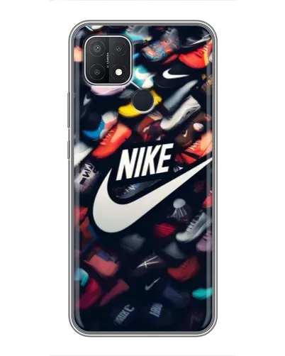 Чехол для OPPO A15 с картинкой «Коллекция кроссовок Nike»