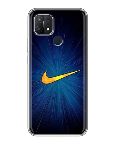 Чехол для OPPO A15 с картинкой «Синий пульс Nike» Чехол для OPPO A15 с картинкой «Синий пульс Nike»