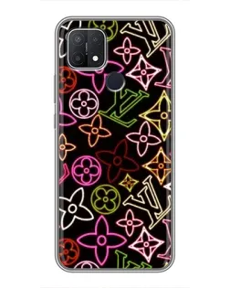 Чехол для OPPO A15 с картинкой «Неоновый микс Nike» Чехол для OPPO A15 с картинкой «Неоновый микс Nike»