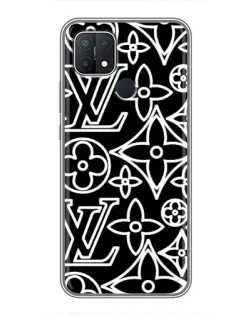 Чехол для OPPO A15 с картинкой «Черно-белый узор LV» Чехол для OPPO A15 с картинкой «Черно-белый узор LV»