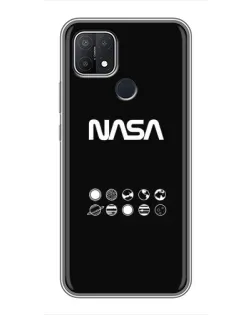 Чехол для OPPO A15 с картинкой «NASA — технический принт»