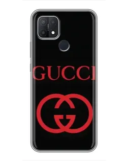 Чохол для OPPO A15 з картинкою «Gucci — червоний логотип»