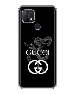 Чохол для OPPO A15 з картинкою «Gucci — срібна змія»