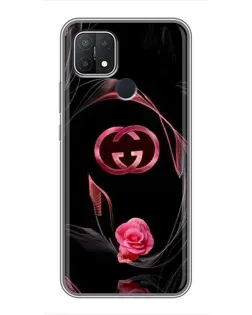 Чохол для OPPO A15 з картинкою «Gucci — неонова троянда»