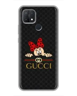 Чохол для OPPO A15 з картинкою «Мінні Маус Gucci — чорний»