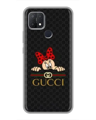 Чохол для OPPO A15 з картинкою «Мінні Маус Gucci — чорний»