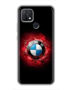 Чехол для OPPO A15 с картинкой «Логотип BMW — вспышка»