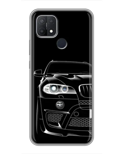 Чехол для OPPO A15 с картинкой «Темный силуэт BMW»