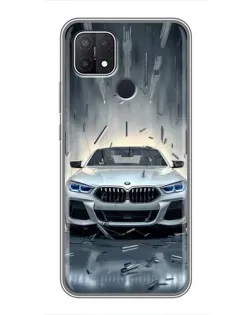 Чехол для OPPO A15 с картинкой «BMW в свете фар»