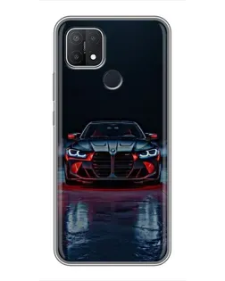 Чехол для OPPO A15 с картинкой «BMW на мокрой дороге»