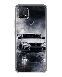 Чехол для OPPO A15 с картинкой «BMW сквозь туман»