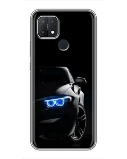 Чехол для OPPO A15 с картинкой «BMW — ночной взгляд»