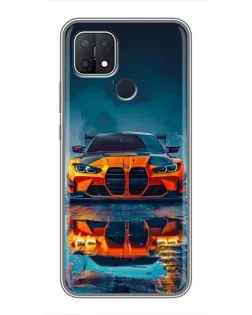 Чехол для OPPO A15 с картинкой «BMW — золотая эмблема»