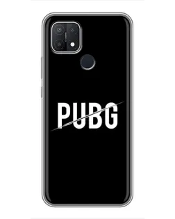 Чехол для OPPO A15 с картинкой «PUBG — белый логотип»
