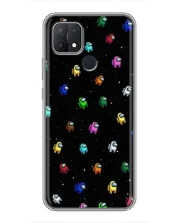 Чехол для OPPO A15 с картинкой «Экипаж Among Us»
