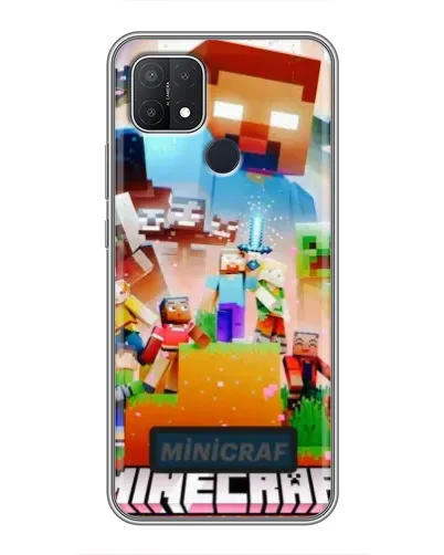 Чехол для OPPO A15 с картинкой «Minecraft герои игры» Чехол для OPPO A15 с картинкой «Minecraft герои игры»