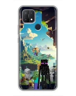 Чехол для OPPO A15 с картинкой «Эндермен в лесу» Чехол для OPPO A15 с картинкой «Эндермен в лесу»
