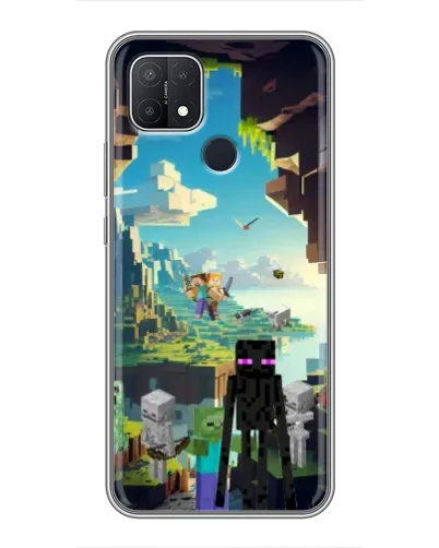 Чехол для OPPO A15 с картинкой «Эндермен в лесу» Чехол для OPPO A15 с картинкой «Эндермен в лесу»