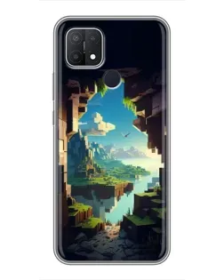 Чехол для OPPO A15 с картинкой «Вид из пещеры» Чехол для OPPO A15 с картинкой «Вид из пещеры»