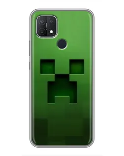 Чехол для OPPO A15 с картинкой «Крипер микро-дизайн» Чехол для OPPO A15 с картинкой «Крипер микро-дизайн»