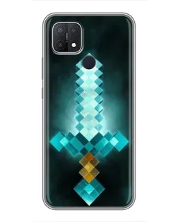 Чехол для OPPO A15 с картинкой «Алмазный меч неон» Чехол для OPPO A15 с картинкой «Алмазный меч неон»
