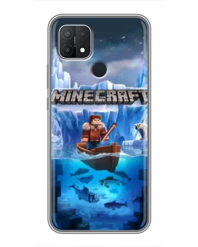 Чехол для OPPO A15 с картинкой «Minecraft ледяной мир» Чехол для OPPO A15 с картинкой «Minecraft ледяной мир»