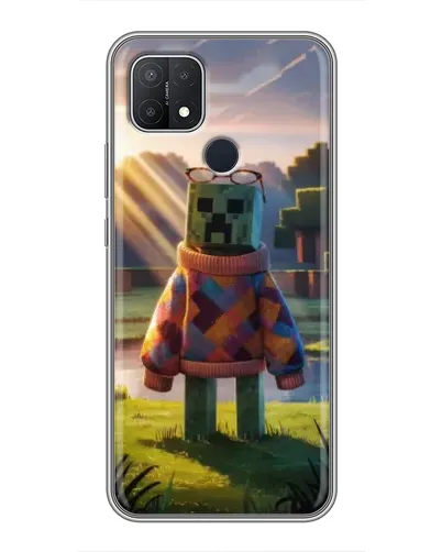 Чехол для OPPO A15 с картинкой «Крипер в свитере» Чехол для OPPO A15 с картинкой «Крипер в свитере»