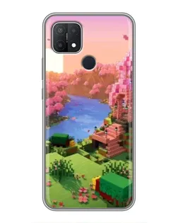 Чехол для OPPO A15 с картинкой «Розовое дерево Minecraft» Чехол для OPPO A15 с картинкой «Розовое дерево Minecraft»