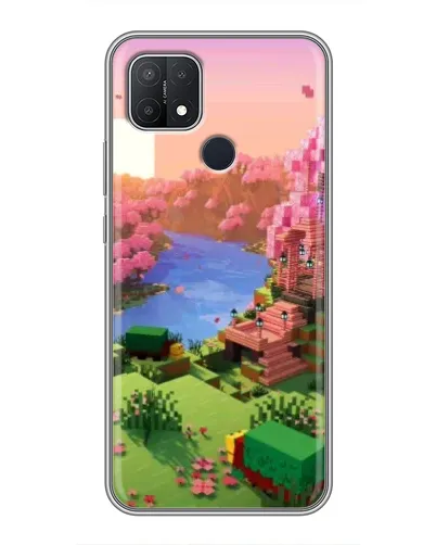 Чехол для OPPO A15 с картинкой «Розовое дерево Minecraft» Чехол для OPPO A15 с картинкой «Розовое дерево Minecraft»