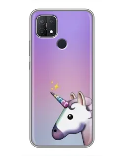 Чехол для OPPO A15 с картинкой «Единорог градиент»