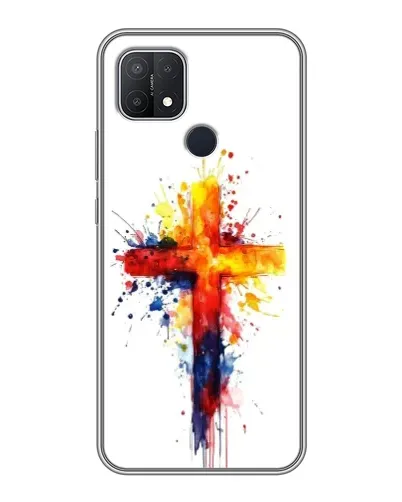 Чохол для OPPO A15 з картинкою «Акварельний хрест»