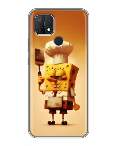 Чехол для OPPO A15 с картинкой «Губка Боб повар» Чехол для OPPO A15 с картинкой «Губка Боб повар»