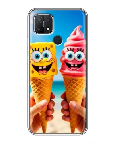 Чехол для OPPO A15 с картинкой «Спанч Боб мороженое» Чехол для OPPO A15 с картинкой «Спанч Боб мороженое»