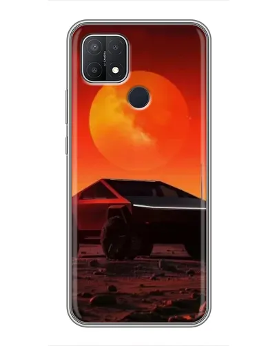 Чехол для OPPO A15 с картинкой «Cybertruck на Марсе»