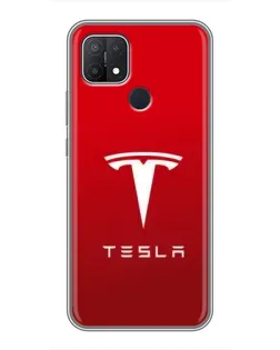 Чехол для OPPO A15 с картинкой «Tesla Red Classic»
