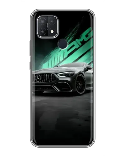 Чехол для OPPO A15 с картинкой «Темный Mercedes AMG»