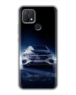 Чехол для OPPO A15 с картинкой «Ночной Mercedes EQ»