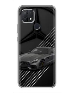 Чехол для OPPO A15 с картинкой «Mercedes AMG — графика»