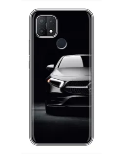 Чехол для OPPO A15 с картинкой «Свет фар Mercedes»