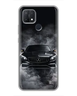 Чехол для OPPO A15 с картинкой «Mercedes в дыму»