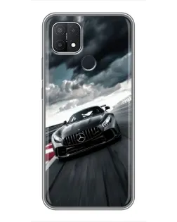 Чехол для OPPO A15 с картинкой «Гоночный Mercedes AMG»