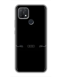 Чехол для OPPO A15 с картинкой «Audi — световой подпись»