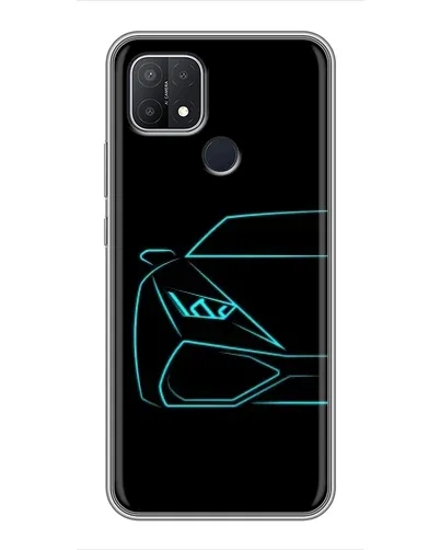 Чехол для OPPO A15 с картинкой «Голубой силуэт Lamborghini» Чехол для OPPO A15 с картинкой «Голубой силуэт Lamborghini»