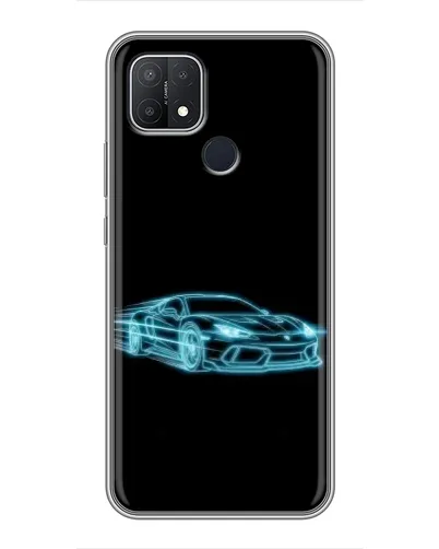 Чехол для OPPO A15 с картинкой «Неоновый контур Lamborghini» Чехол для OPPO A15 с картинкой «Неоновый контур Lamborghini»