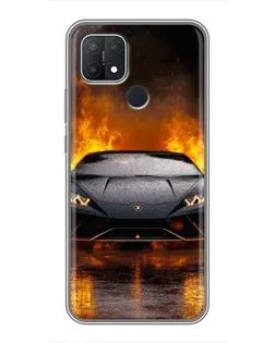 Чехол для OPPO A15 с картинкой «Lamborghini в огне» Чехол для OPPO A15 с картинкой «Lamborghini в огне»