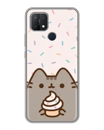 Чехол для OPPO A15 с картинкой «Пушин с кексом» Чехол для OPPO A15 с картинкой «Пушин с кексом»