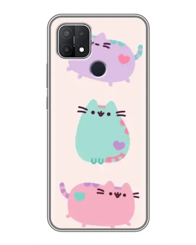 Чехол для OPPO A15 с картинкой «Pusheen трио» Чехол для OPPO A15 с картинкой «Pusheen трио»
