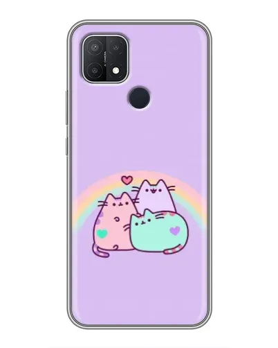 Чехол для OPPO A15 с картинкой «Радужные Пушины» Чехол для OPPO A15 с картинкой «Радужные Пушины»