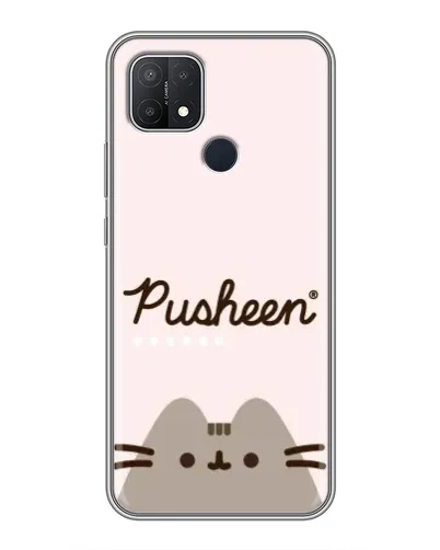 Чехол для OPPO A15 с картинкой «Pusheen логотип» Чехол для OPPO A15 с картинкой «Pusheen логотип»